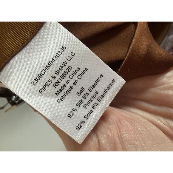 Veronica Beard Sorelle Silk Skirt Dark Ochre Brown Sz 4 $448 - Picture 10 of 16